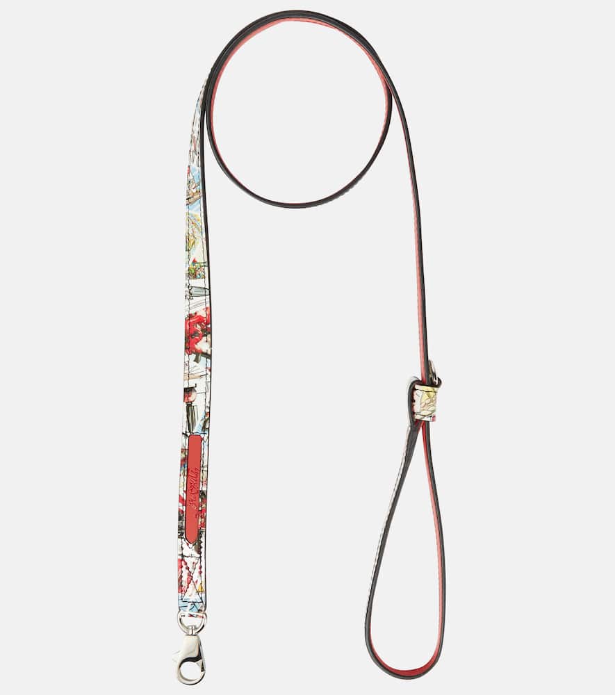 Christian Louboutin Loubileash printed leather dog leash