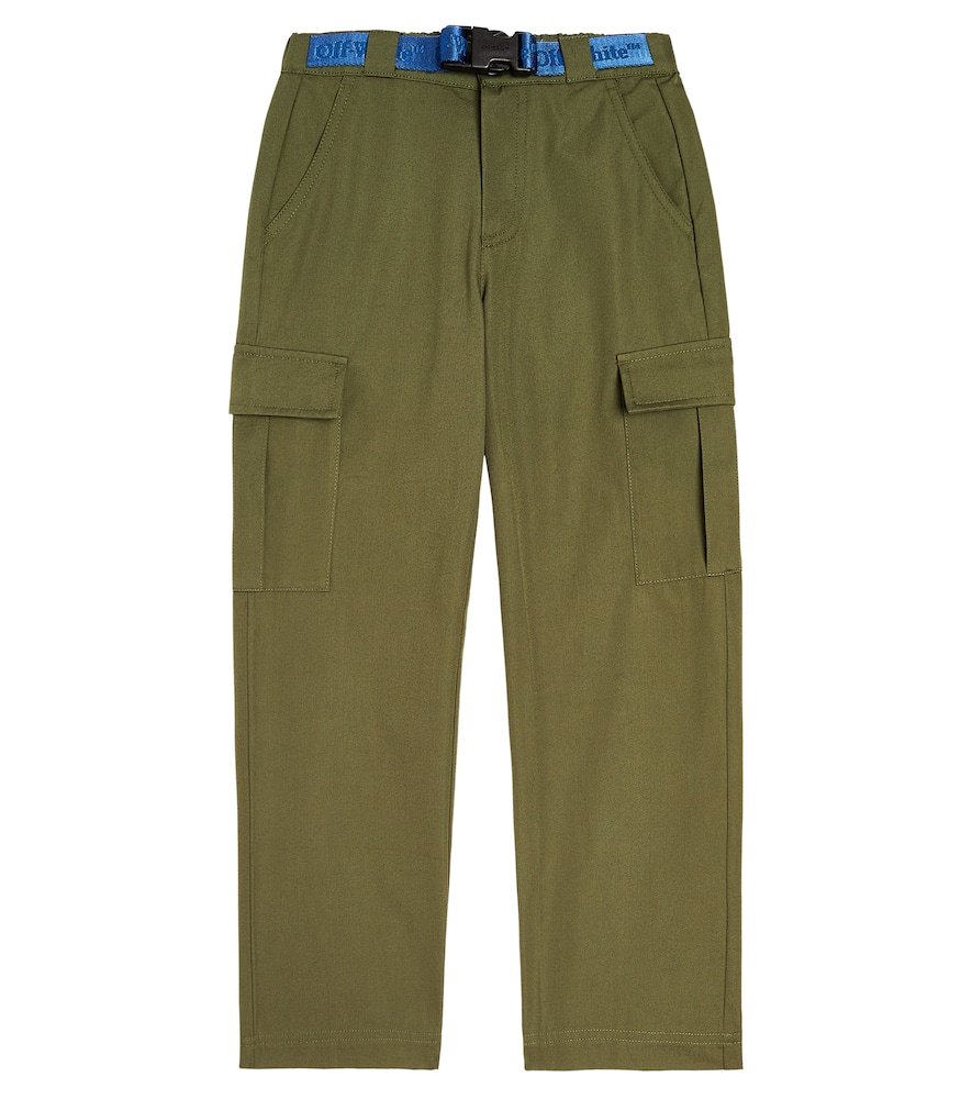 Off-White Kids Logo cotton cargo pants