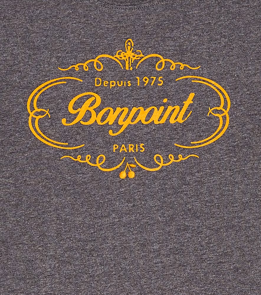 Bonpoint Logo-print Cotton T-shirt In Grey