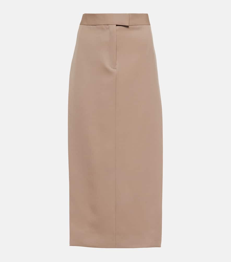 The Attico Wool twill midi skirt