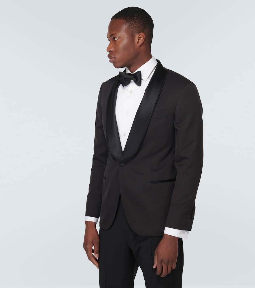  Brunello Cucinelli Brunello Cucinelli Single-breasted Silk Tuxedo Jacket 
