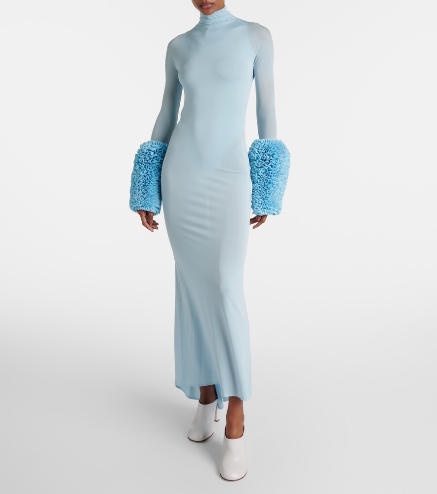 Alaia Alaa Ruffled turtleneck maxi dress | Smart Closet