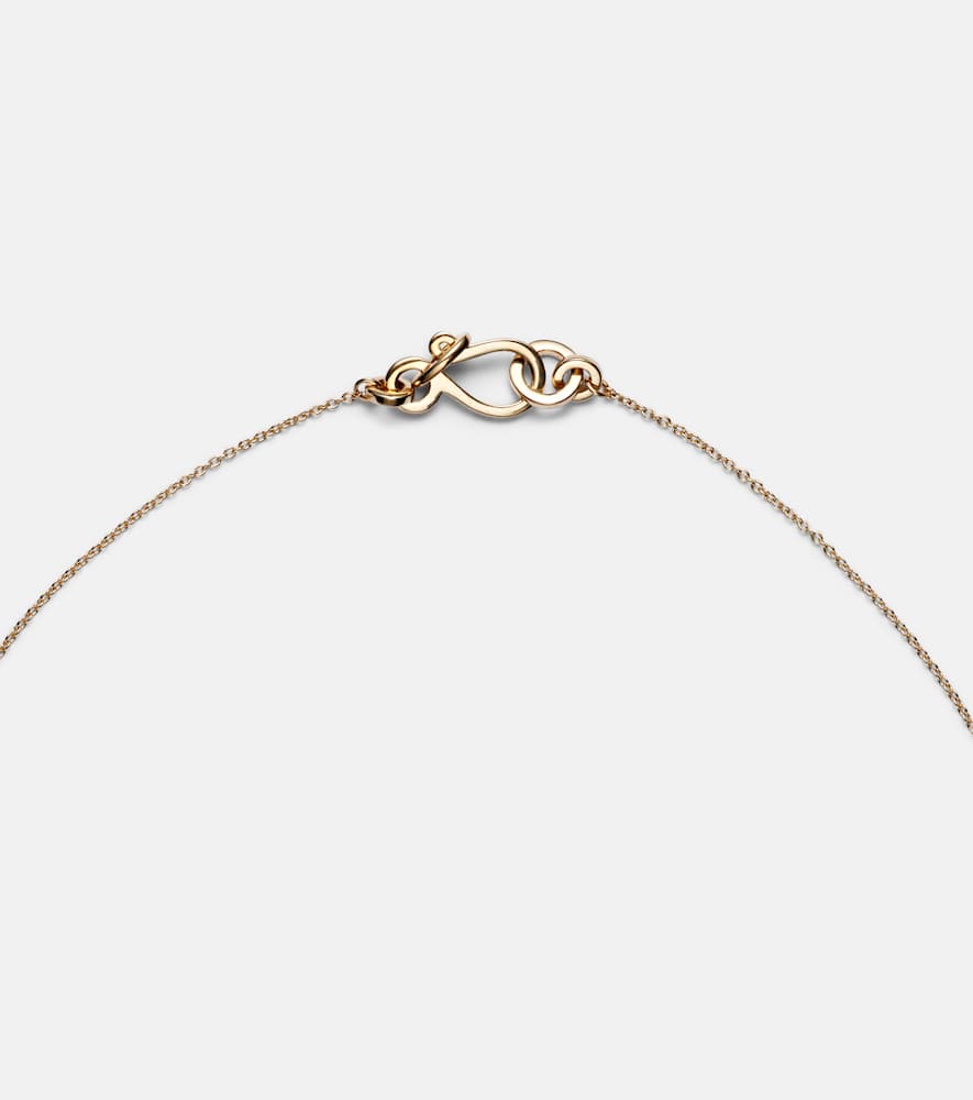 Shop Sophie Bille Brahe Pearl Heart 14kt Gold Pendant Necklace With Pearls In Multicoloured