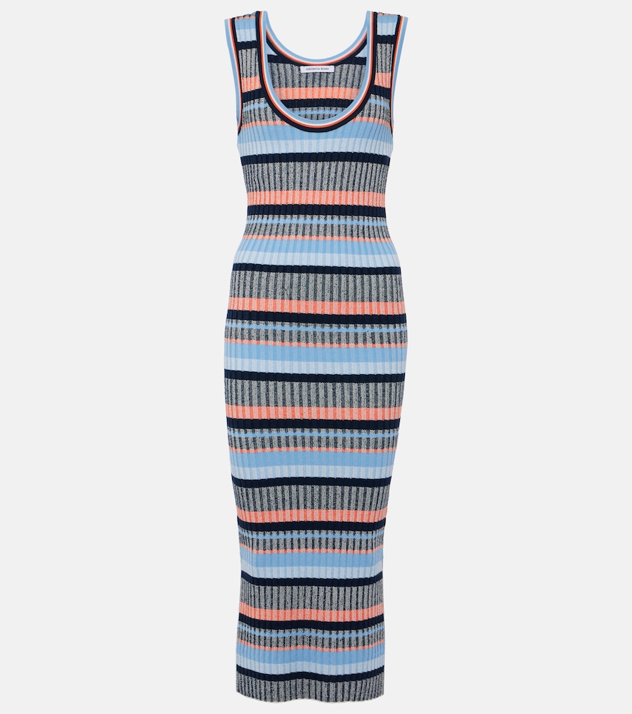 Veronica Beard Femme Bleu Robe Midi Fabiana En Maille Côtelée Fr Taille 44 - Mytheresa