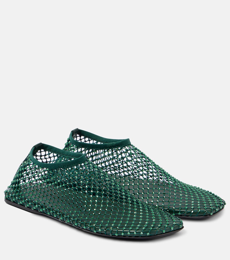 Minette crystal-embellished flats