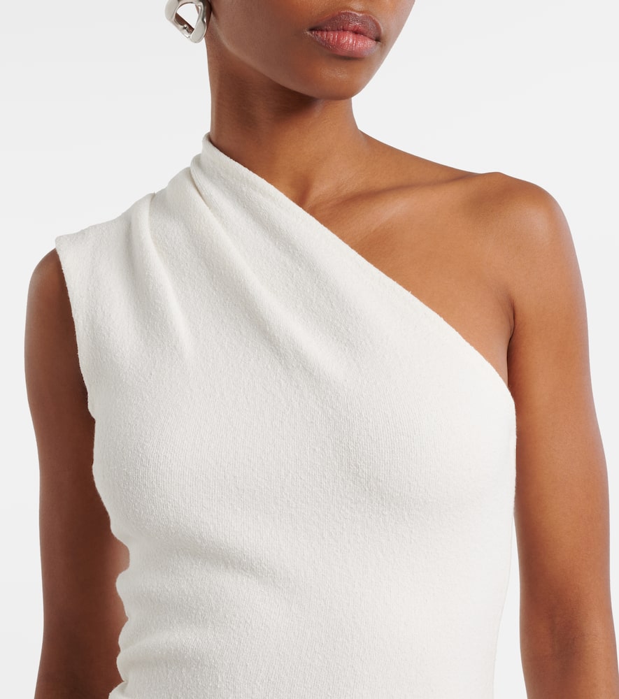 Proenza Schouler Cora Pleated Crepe Chiffon Long Dress In Ivory