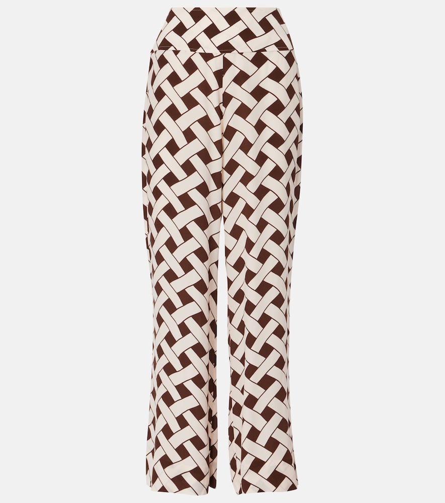 Isotta printed wide-leg pants