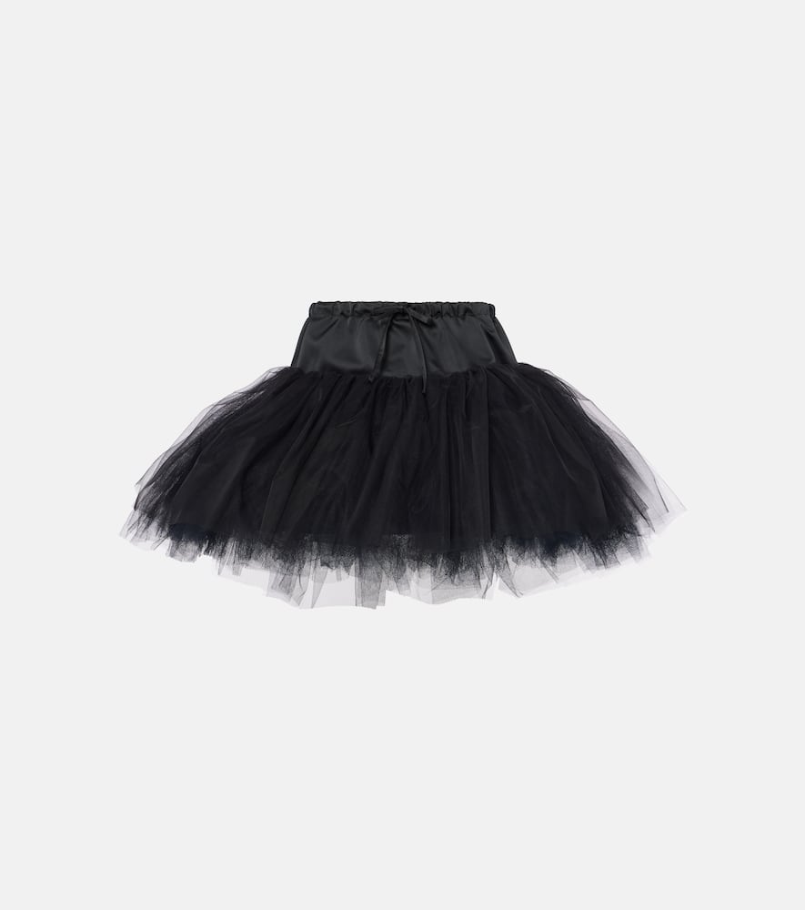 Tiered tulle miniskirt