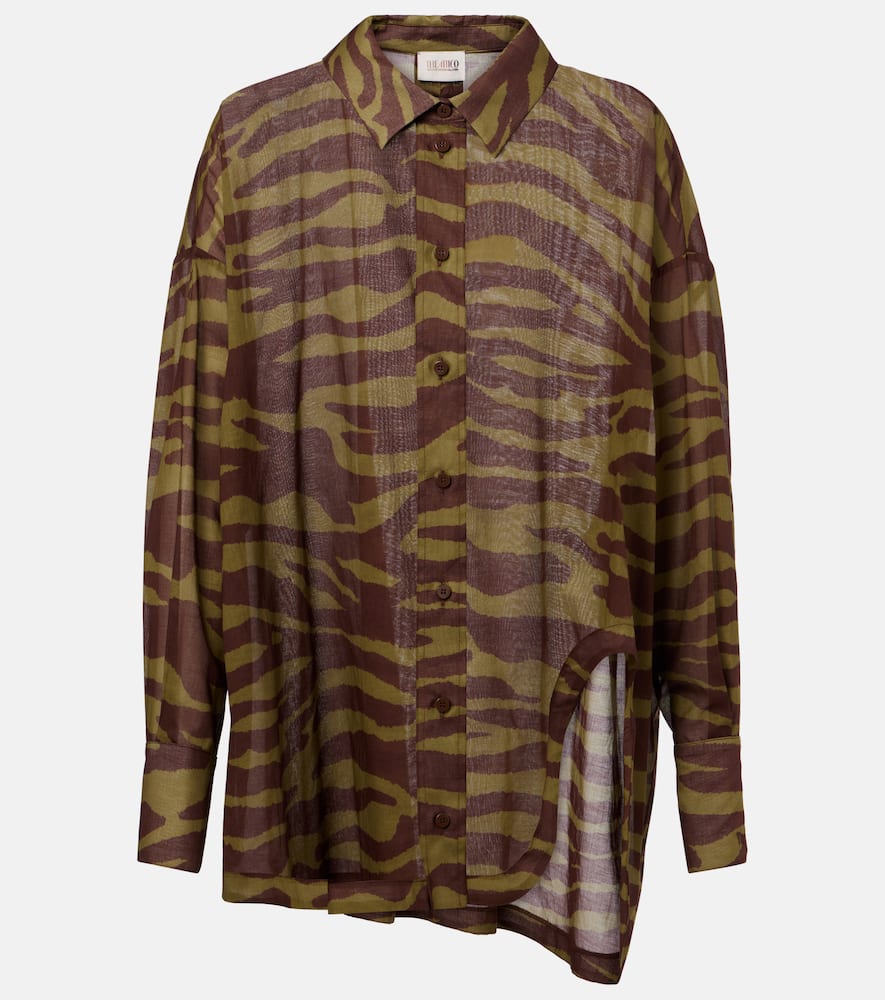 Attico Animal-print Split Shirt