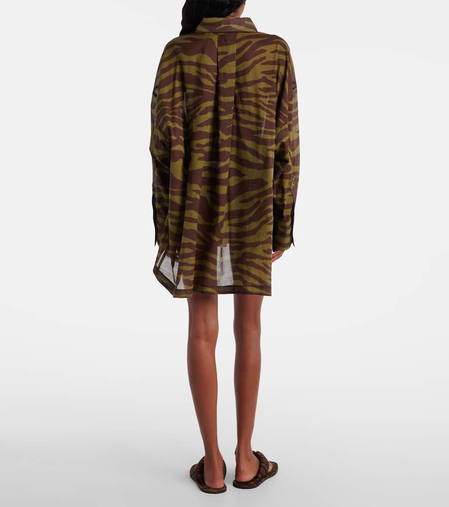 Attico Animal-print Split Shirt