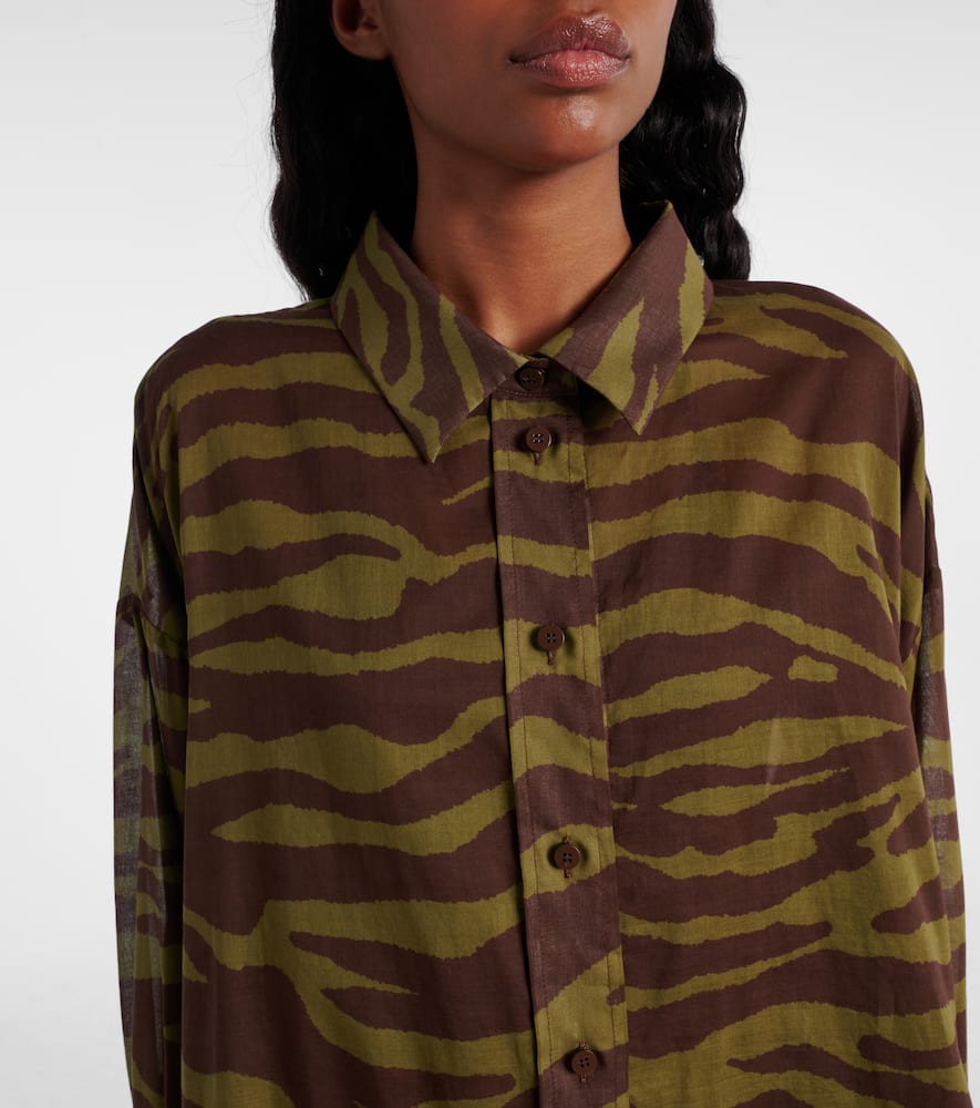 Attico Animal-print Split Shirt