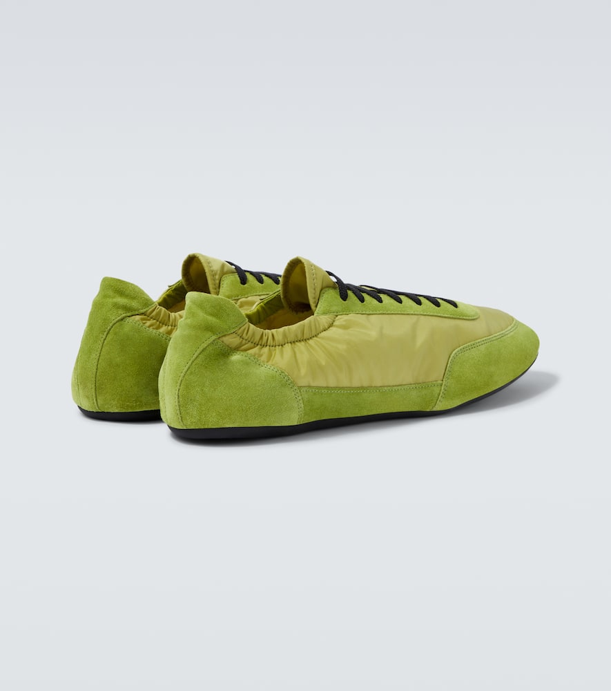 Prada Collapse Re-nylon And Suede Elasticized Sneakers