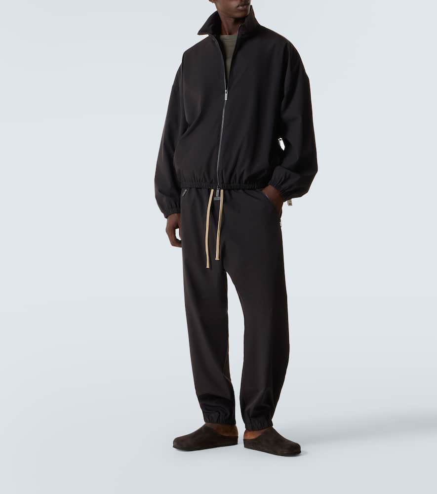 Fear Of God Nylon Track Jacket In Black