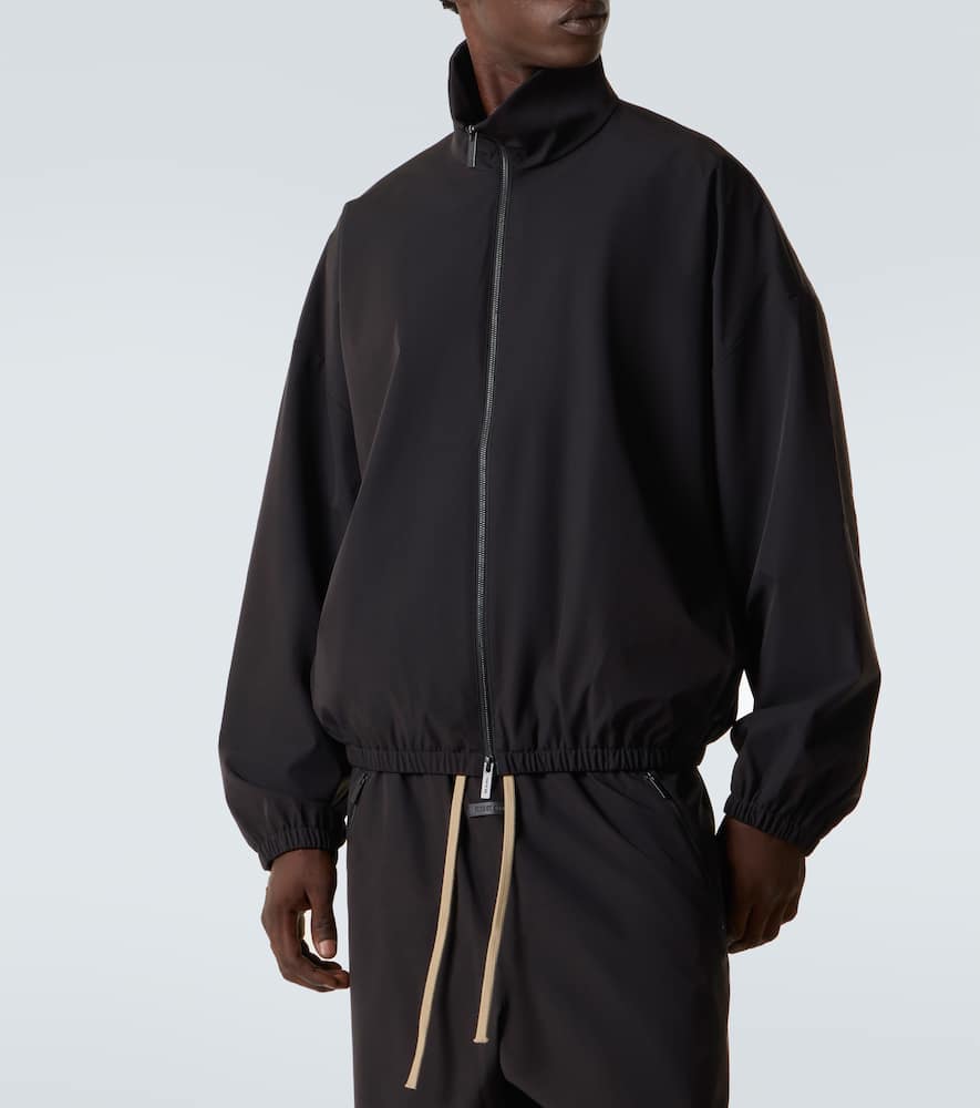 Fear Of God Nylon Track Jacket In Black