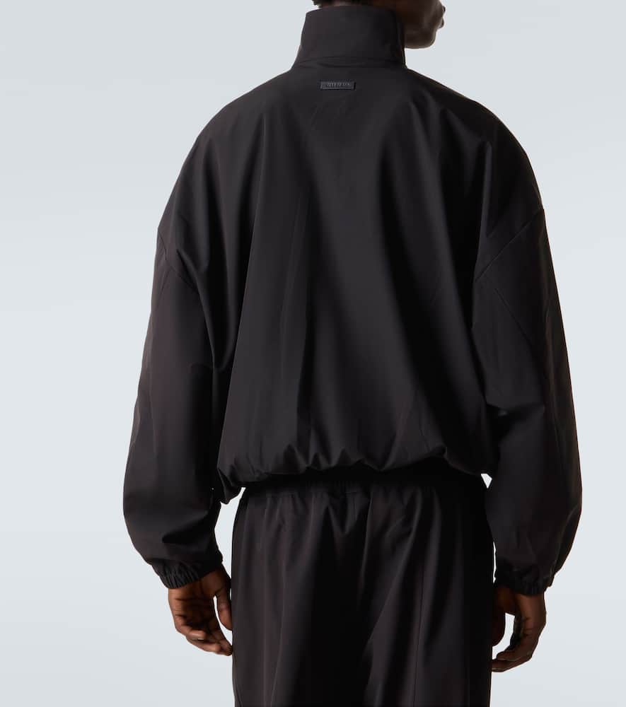 Fear Of God Nylon Track Jacket In Black