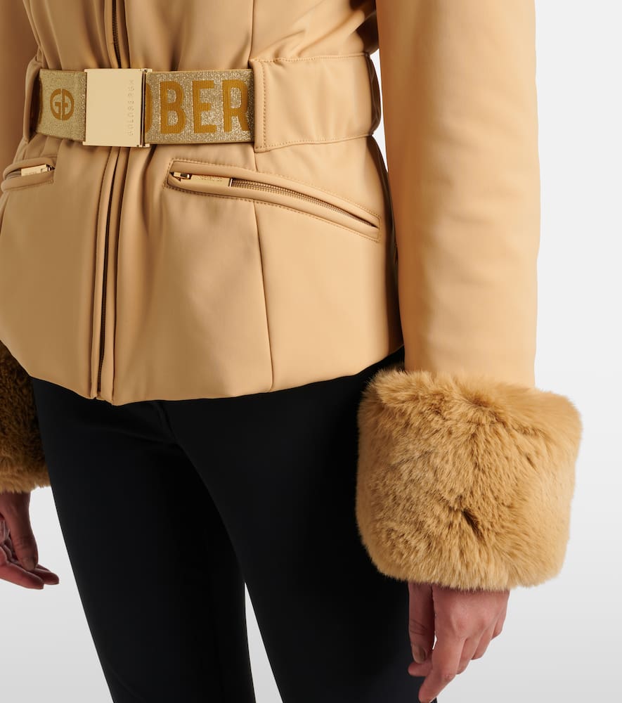 Goldbergh Prezioso Faux Fur-trimmed Down Ski Jacket In Brown