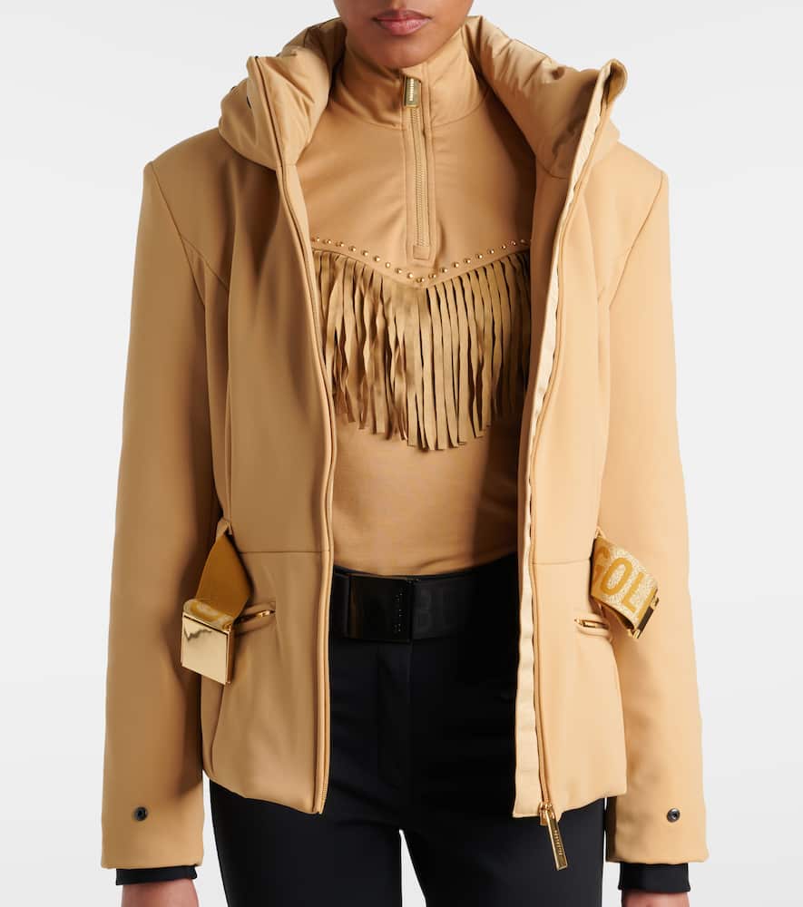 Goldbergh Prezioso Faux Fur-trimmed Down Ski Jacket In Brown
