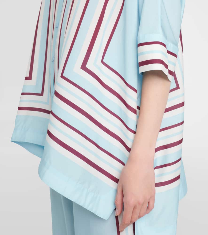 Simkhai Bowman Printed Oversized Shirt In Blue