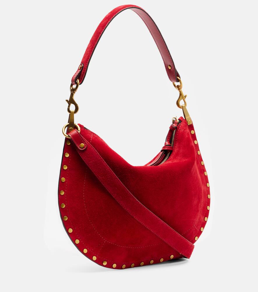 Isabel Marant Oskan Small Suede Shoulder Bag In Red