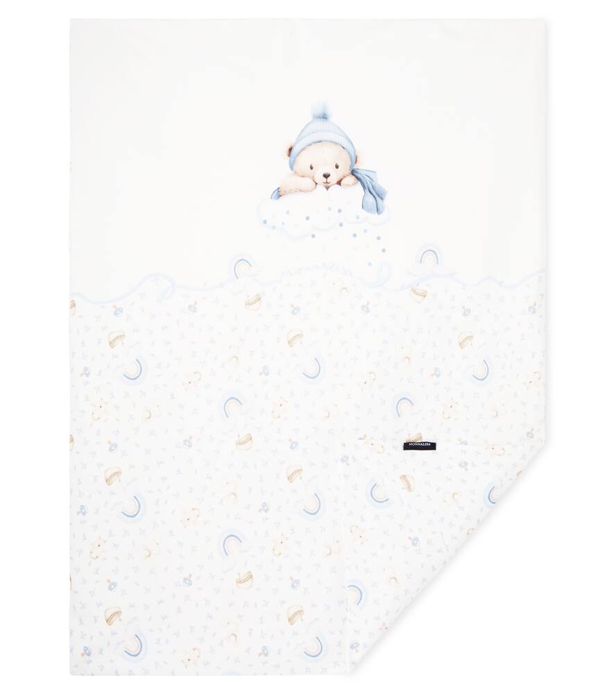 Monnalisa Baby Printed Cotton Onesie And Blanket In Multi