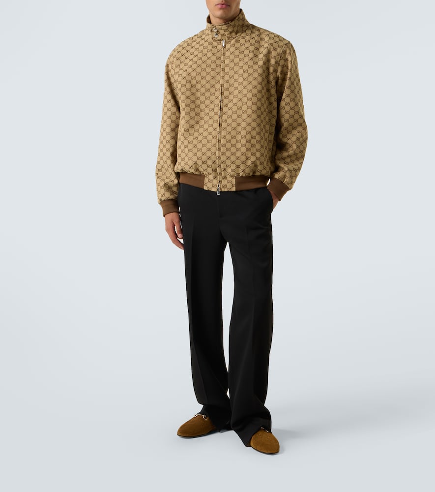 Gucci Gg Horsebit Suede Mules In Brown