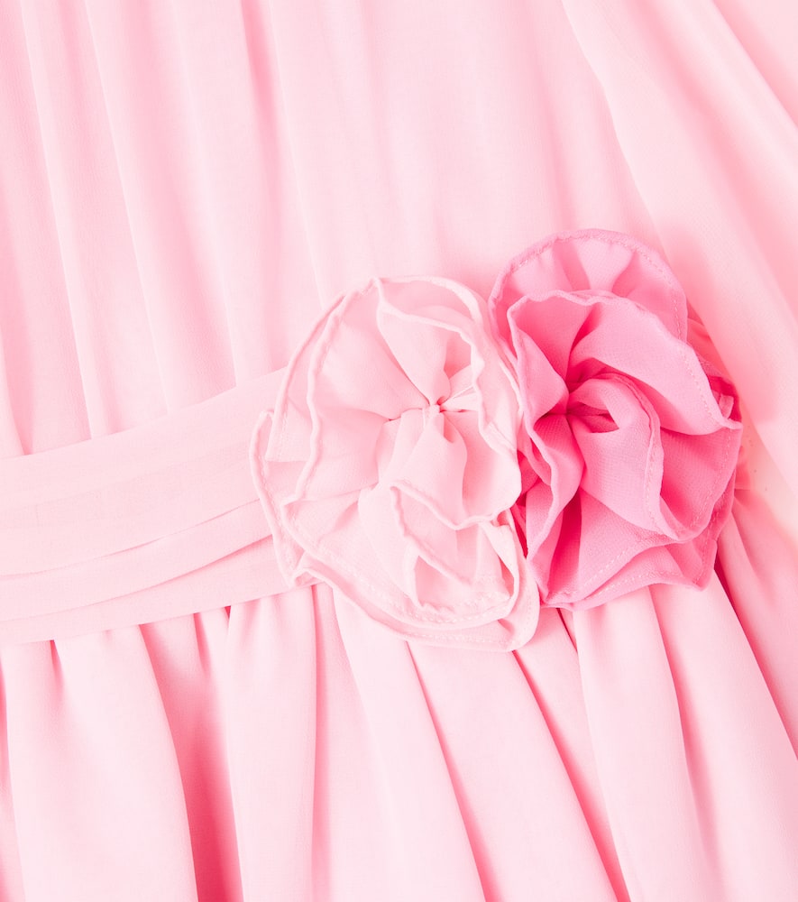 Patachou Floral-appliqué Dress In Pink