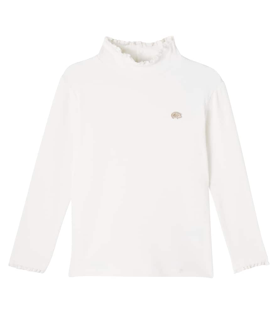 Tartine Et Chocolat Cotton-blend Jersey Top In White