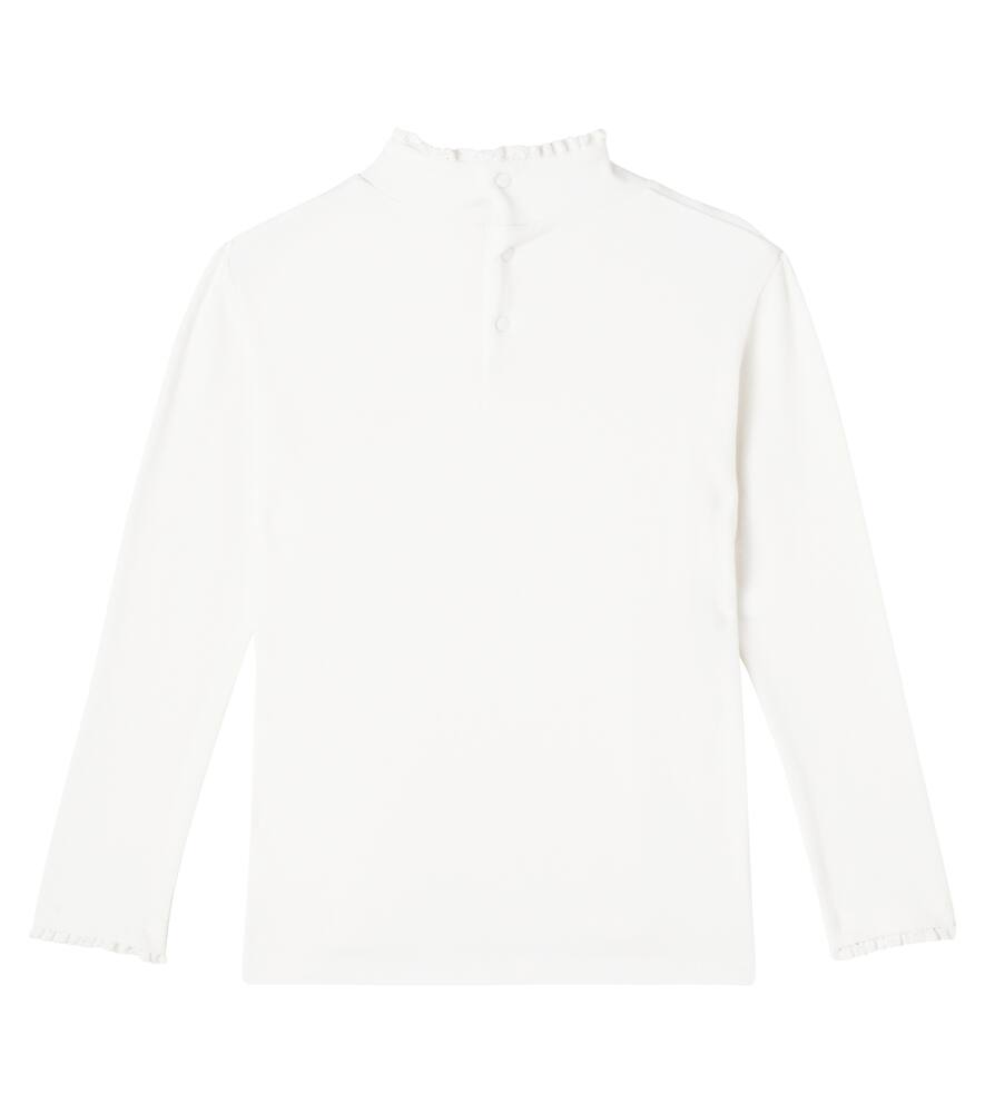 Tartine Et Chocolat Cotton-blend Jersey Top In White