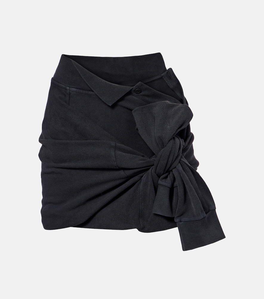 Balenciaga Donna Minigonna In Piqu矇 Di Cotone Nero It Taglia 38- Mytheresa