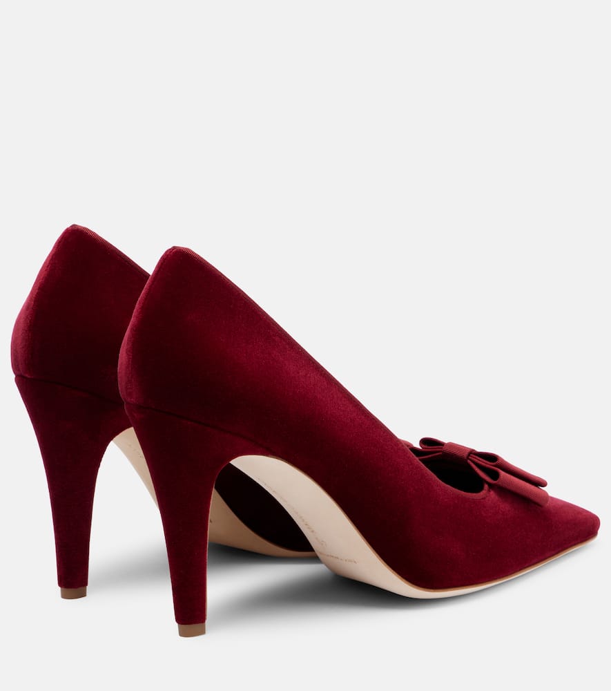 Manolo Blahnik 50mm Buckle-detail Heeled Pumps In Red