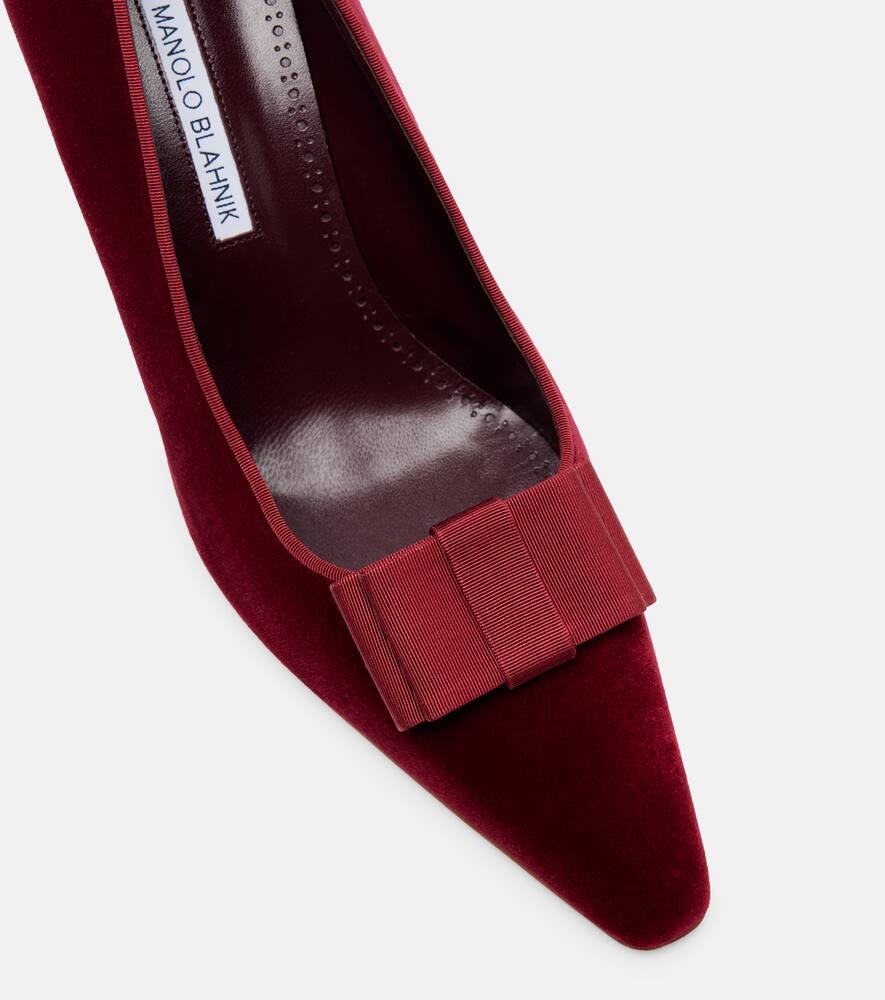 Manolo Blahnik 50mm Buckle-detail Heeled Pumps In Red