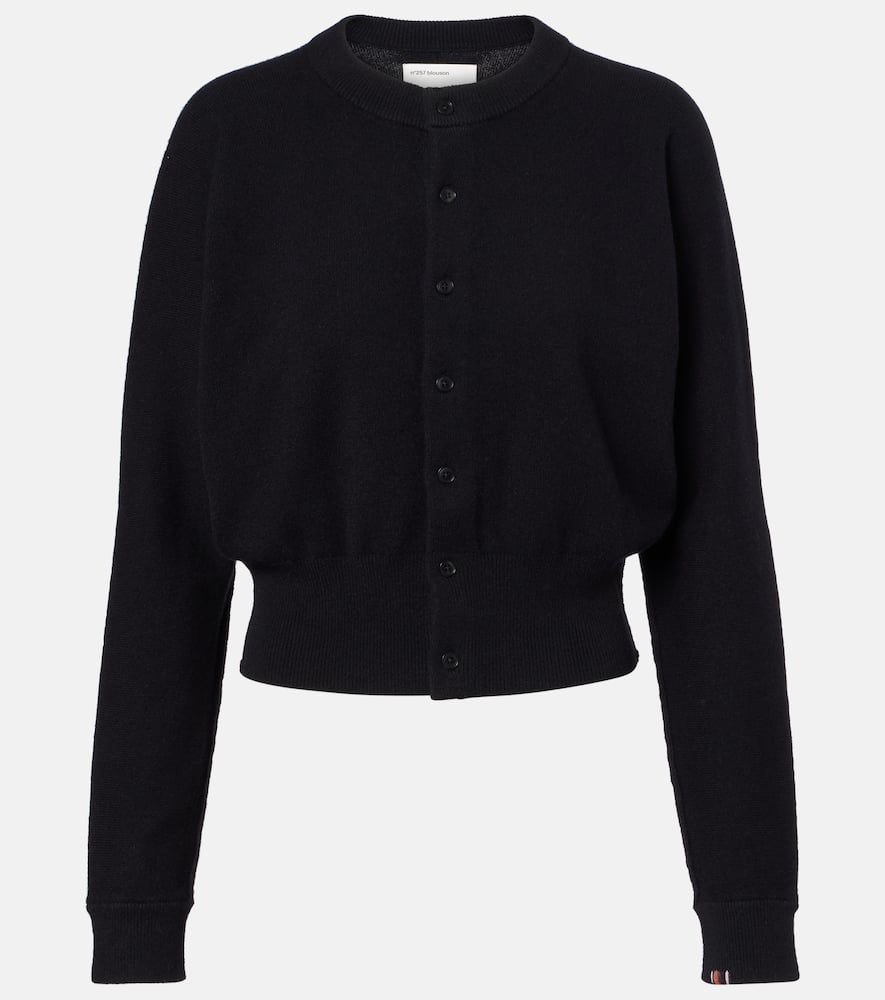 Extreme Cashmere Blouson Cashmere-blend Cardigan In Black