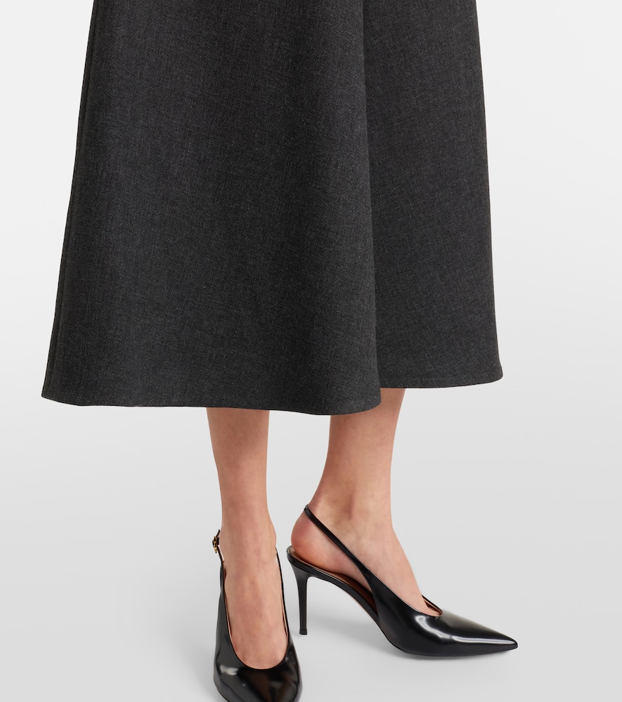 Dorothee Schumacher Layered Coolness High-rise Midi Skirt In Gray