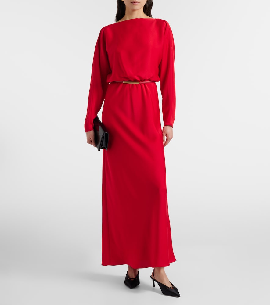Max Mara Draped satin gown