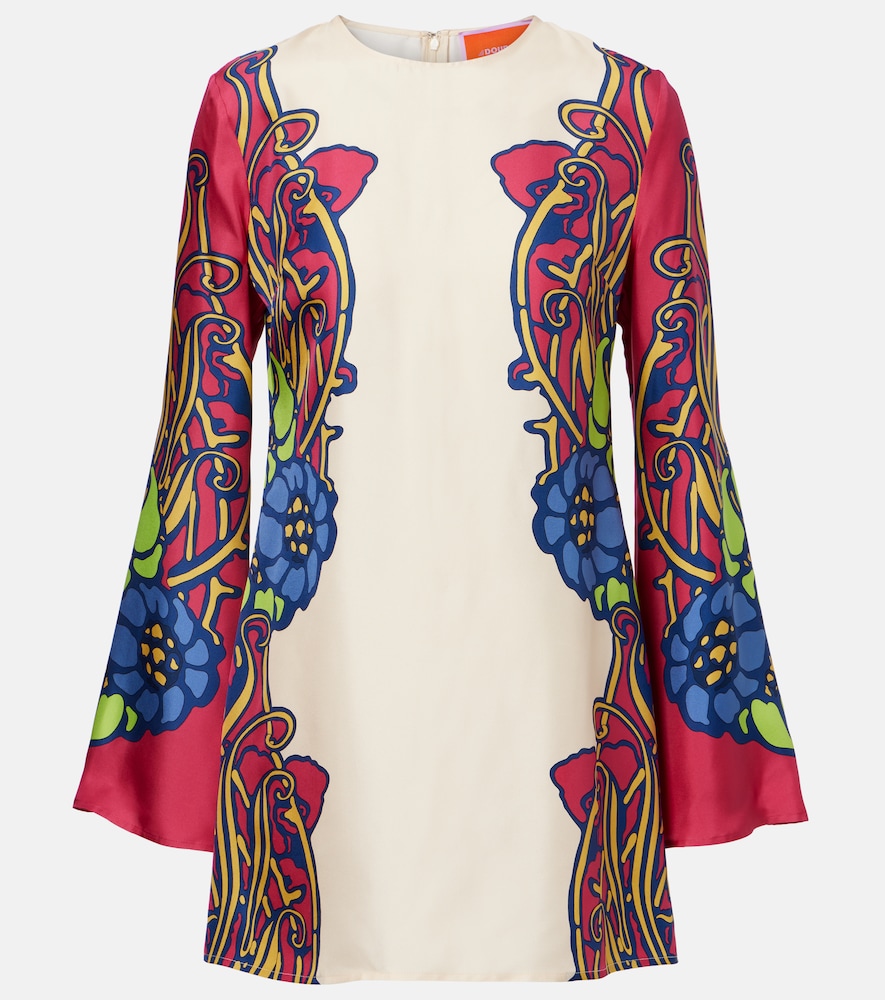 La Doublej Women's White Lemuria Placee Silk Satin Minidress UK Size 14 - Mytheresa