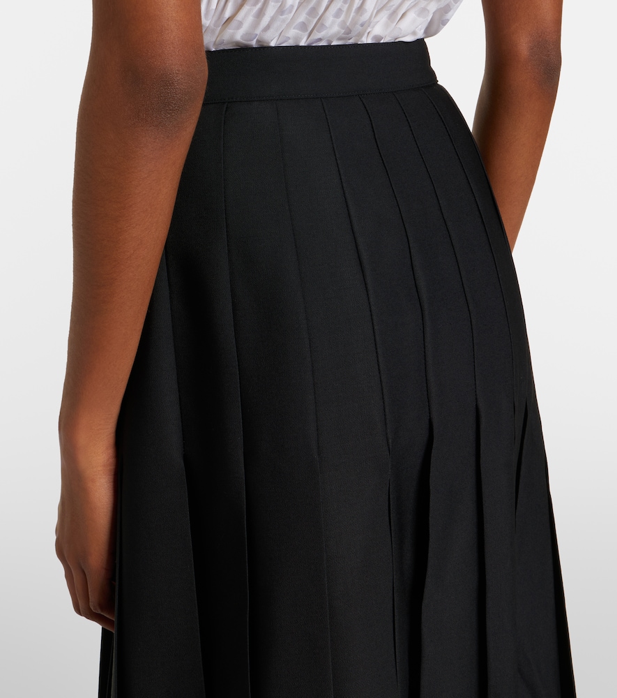  Chloe Chloe Pleated Virgin Wool Midi Skirt 