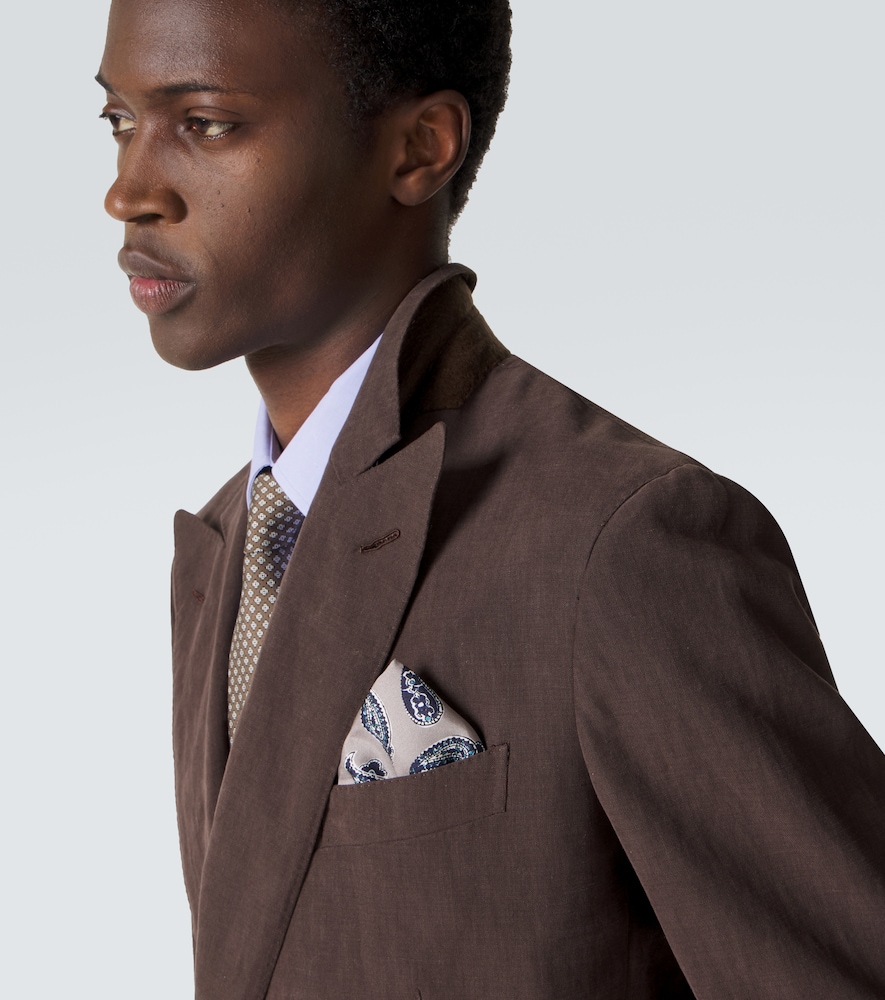  Brioni Brioni Paisley Silk Twill Pocket Square 