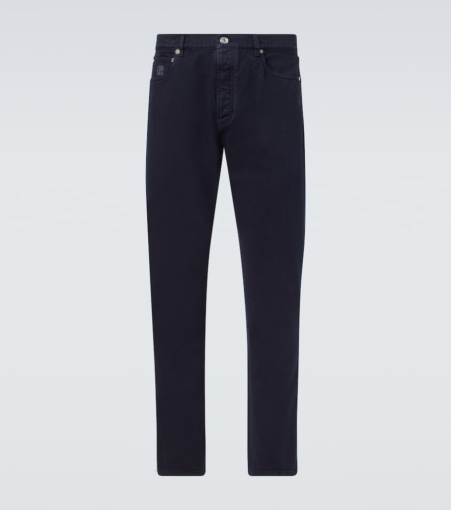 Brunello Cucinelli Mid-rise Straight Jeans In Black