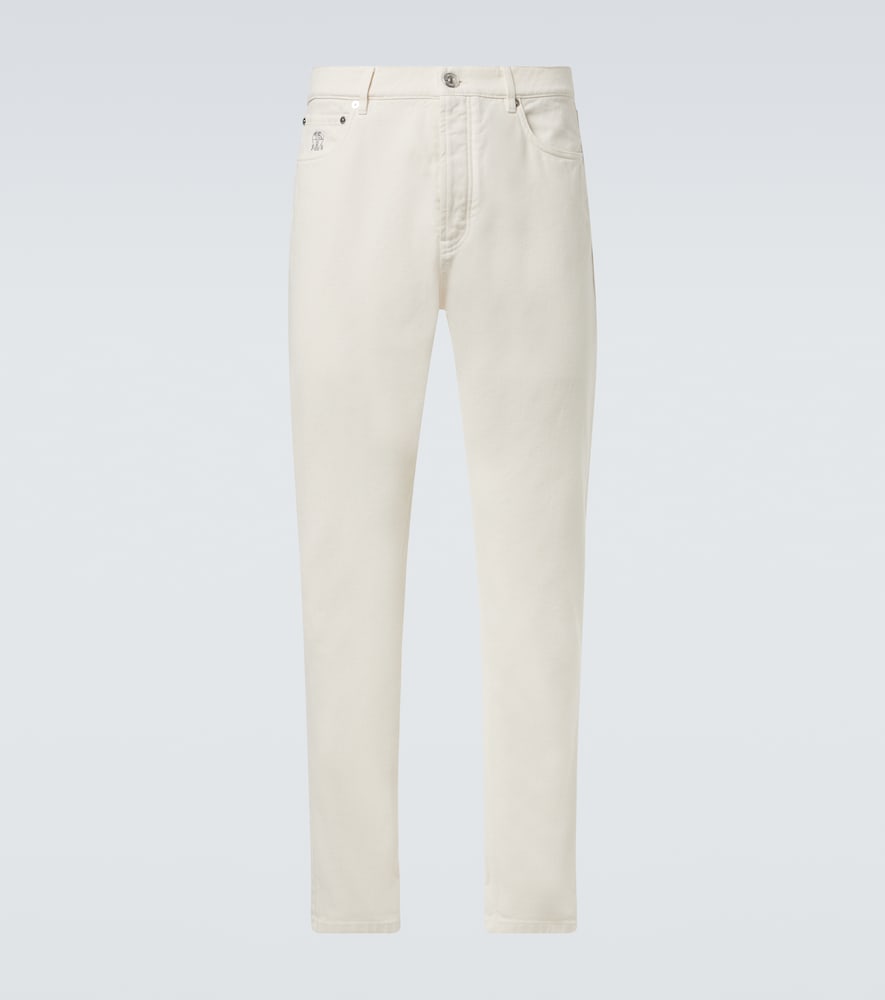 Brunello Cucinelli Men's White Mid-Rise Straight Jeans UK Size 36 - Mytheresa