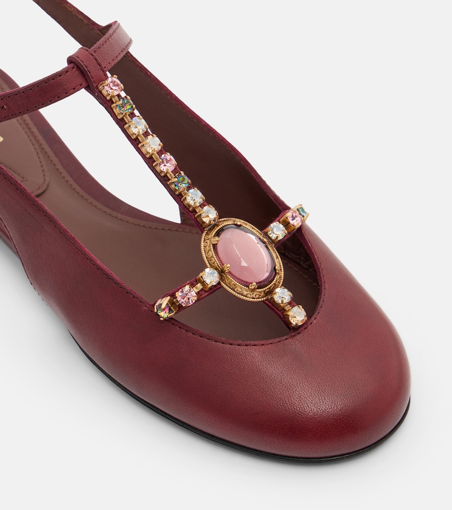  Etro Etro Embellished Leather Slingback Flats 