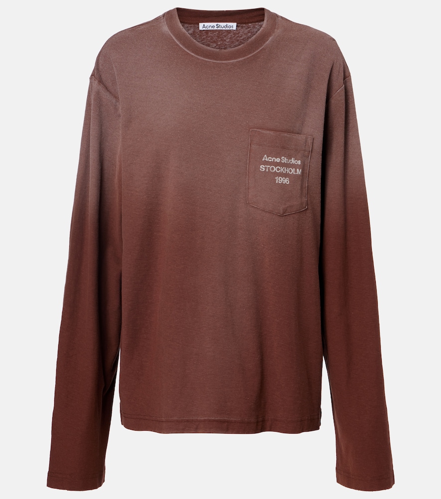 Acne Studios Logo cotton and hemp jersey T-shirt