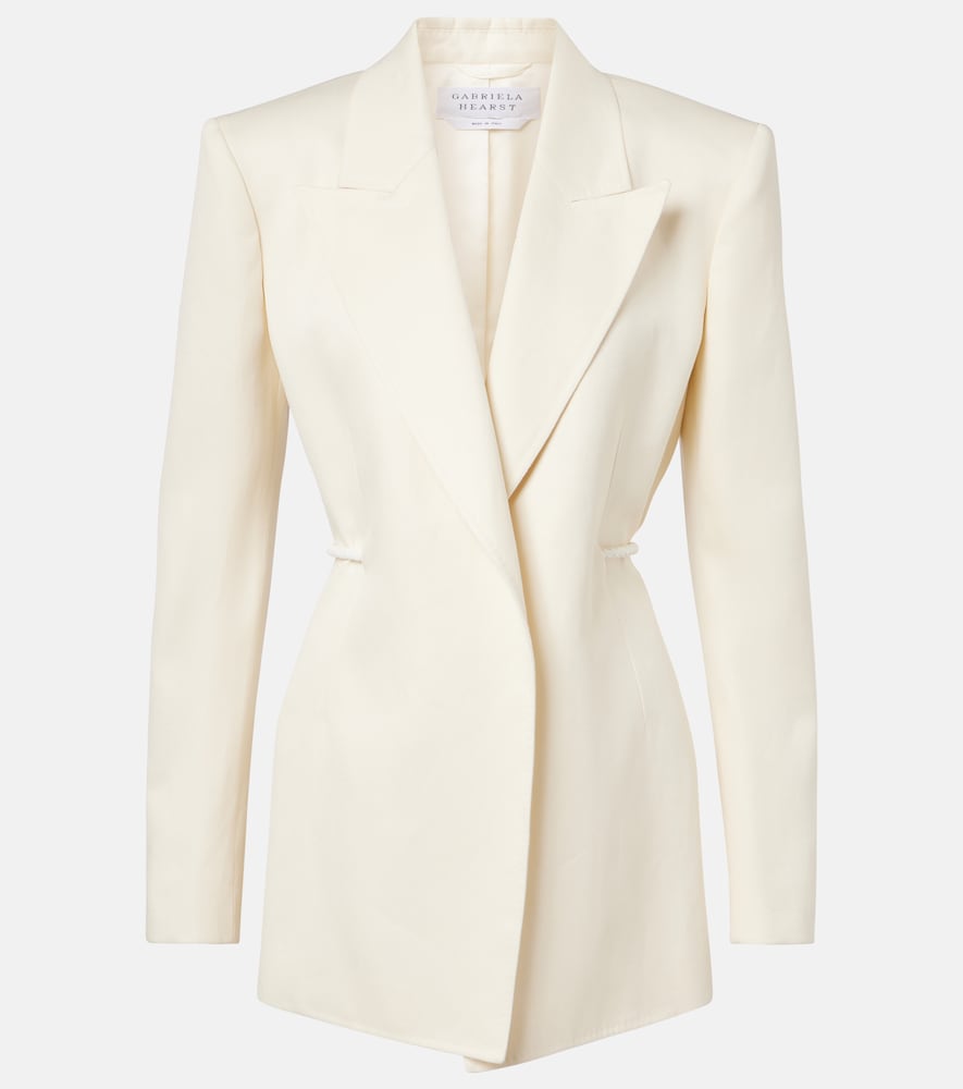 Gabriela Hearst Epona Linen Blazer In White