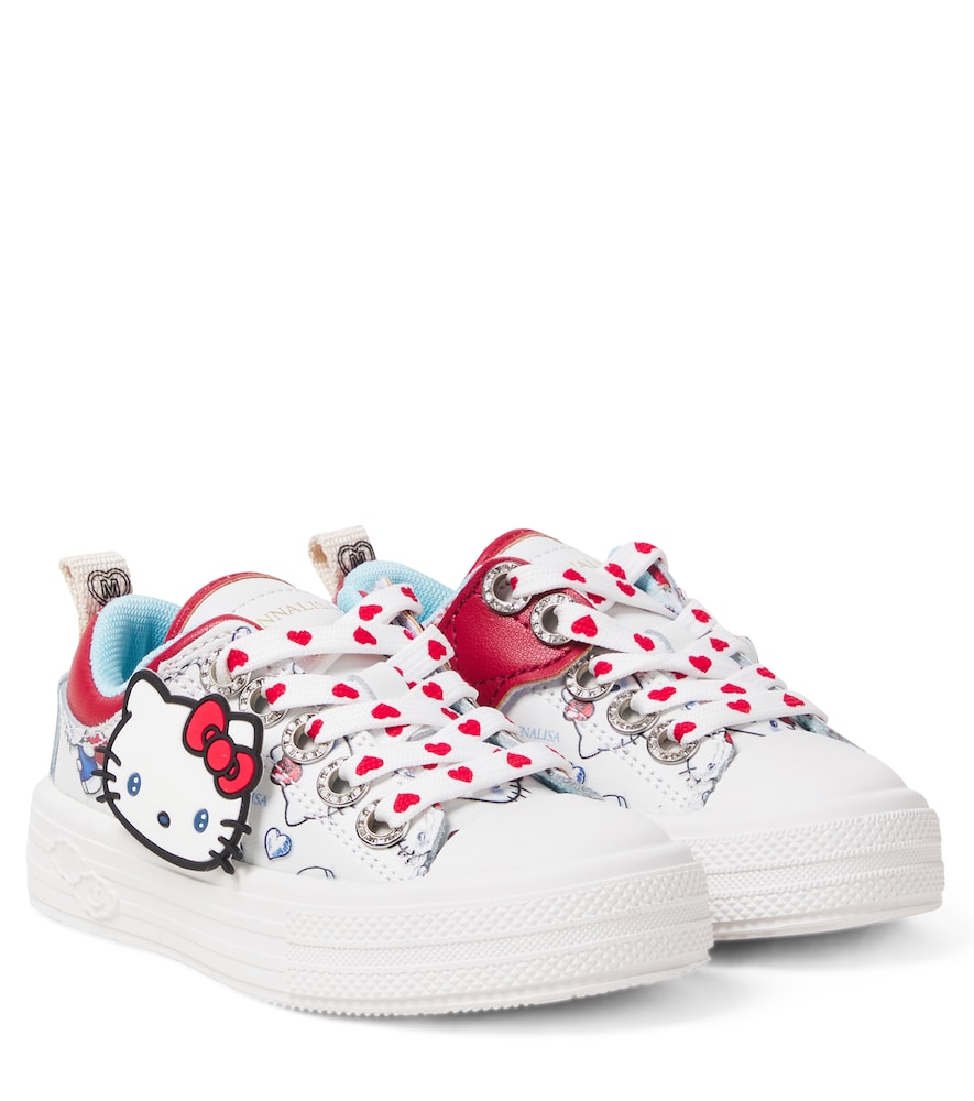 Monnalisa Multicoloured X Hello Kitty Leather-Trimmed Sneakers UK Size 3 - Mytheresa