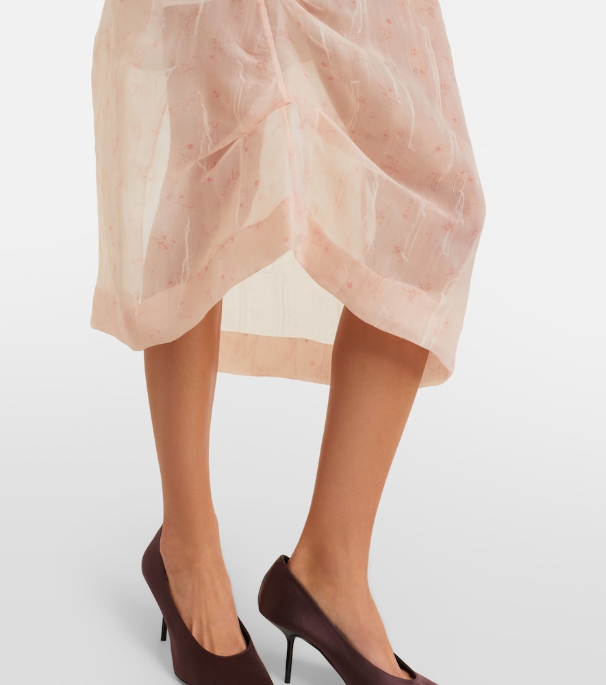  Victoria Beckham Victoria Beckham Asymmetrisches Midikleid Aus Organza 