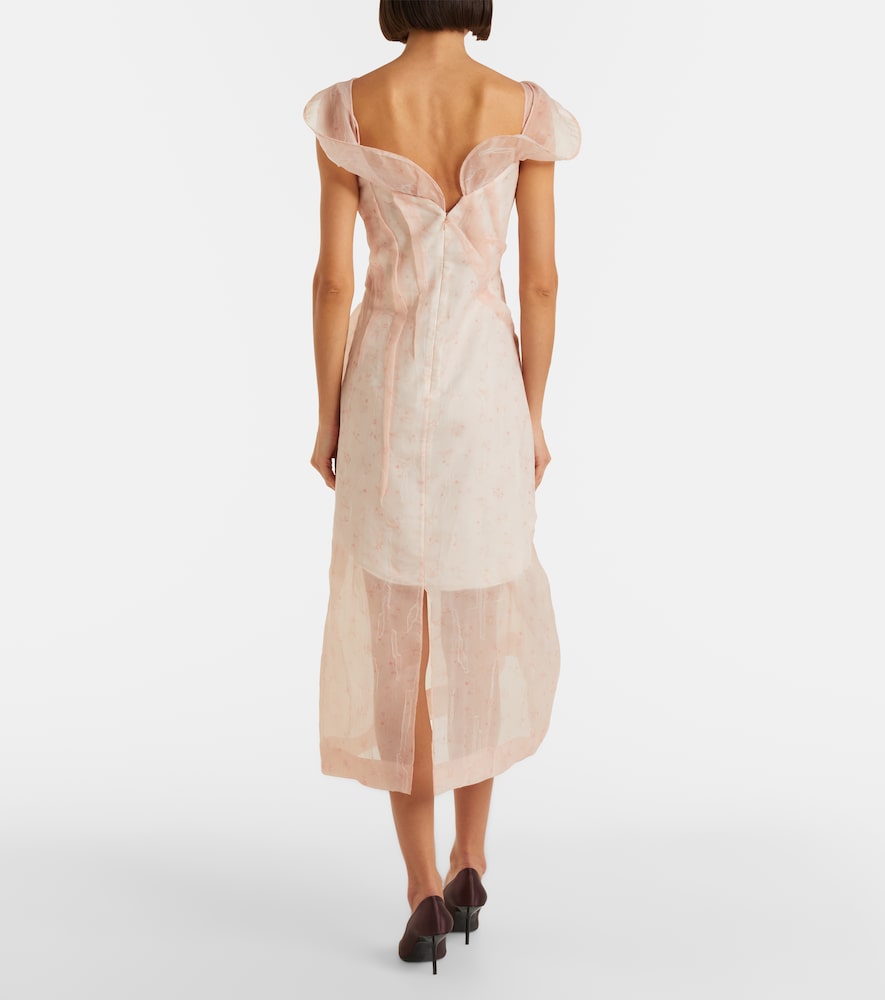  Victoria Beckham Victoria Beckham Asymmetrisches Midikleid Aus Organza 