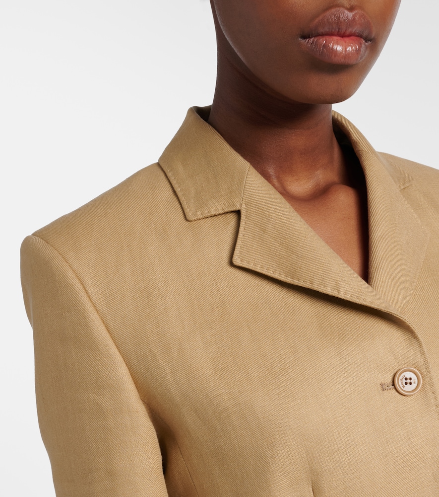  Max Mara Max Mara Buono Cropped Linen Blazer 