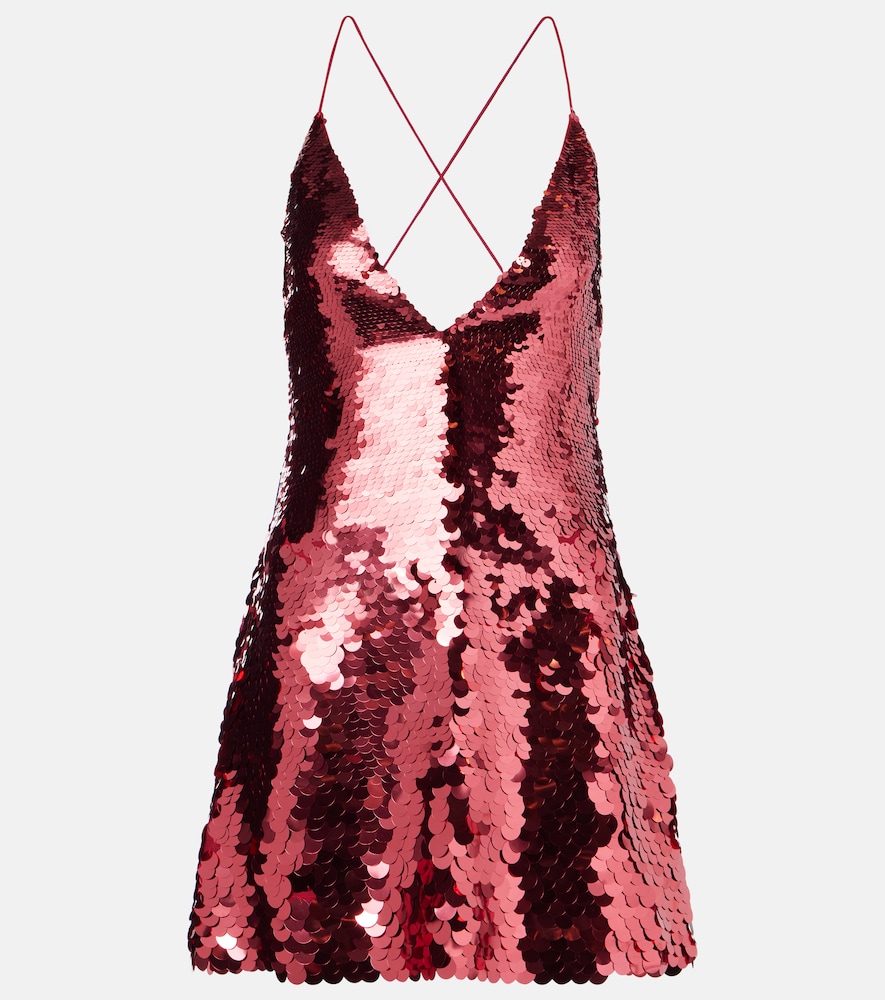 Alex Perry Sequined open-back minidress