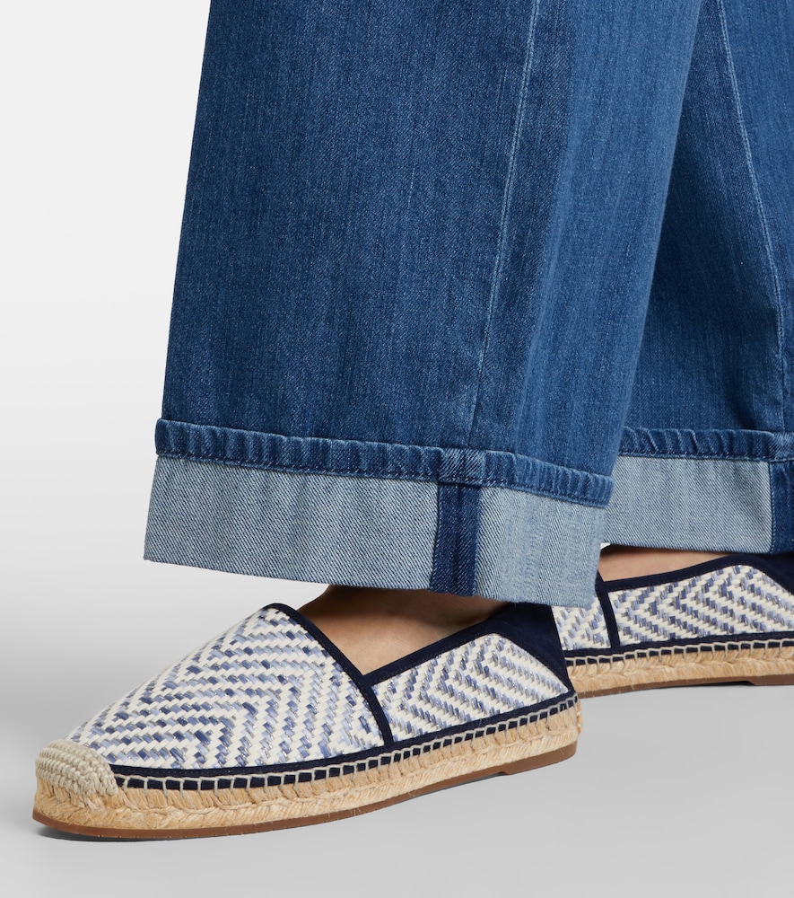 Manolo Blahnik Espadra raffia-effect espadrilles