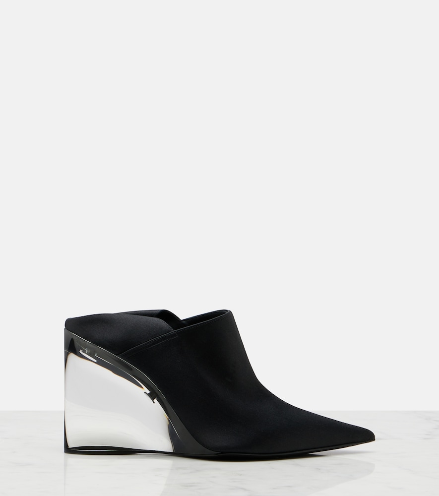  Alaia Alaia Invisible Convertible Satin Wedge Mules 