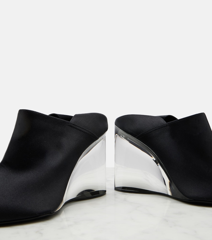  Alaia Alaia Invisible Convertible Satin Wedge Mules 